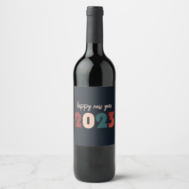Rótulo De Garrafa De Cerveja Feliz ano novo 2023 (Frente)