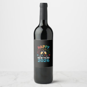 Rótulo De Garrafa De Cerveja Feliz Ano Novo 2026 Festa Engraçada Véspera de Ano