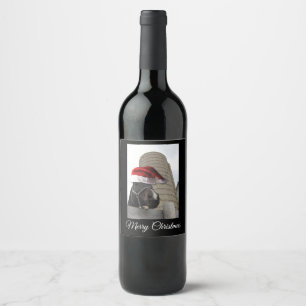 Rótulo De Garrafa De Cerveja Feliz Cavalo de Natal