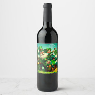 Rótulo De Garrafa De Cerveja Feliz Dia de São Patrício colorido
