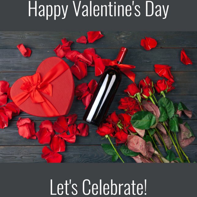 Rótulo De Garrafa De Cerveja Feliz dia do Namorados (A beautifully arranged Valentine's Day scene featuring a heart-shaped gift box!)