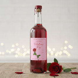Rótulo De Garrafa De Cerveja Feliz Dia dos Namorados Rótulo de Vinho Personaliz
