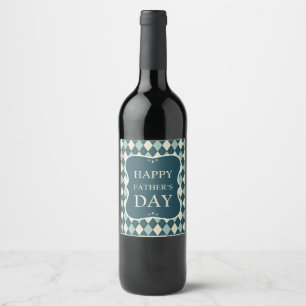 Rótulo De Garrafa De Cerveja Feliz Dia dos Pais, Argyle