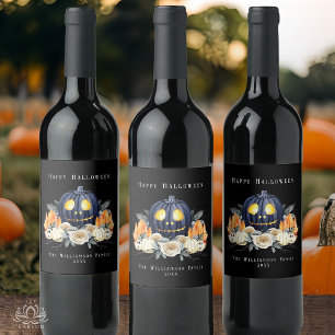 Rótulo De Garrafa De Cerveja Feliz Halloween Abóbora Samhain Assustador Cristai