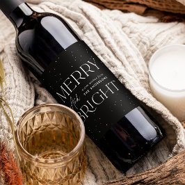 Rótulo De Garrafa De Cerveja Feliz moderna e Feriado Negro brilhante