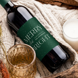 Rótulo De Garrafa De Cerveja Feliz moderna e feriado verde brilhante