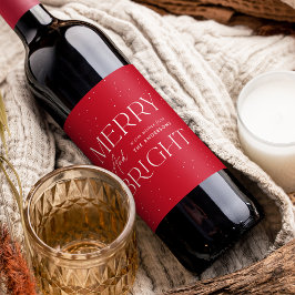 Rótulo De Garrafa De Cerveja Feliz moderna e Feriado vermelho brilhante