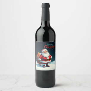 Rótulo De Garrafa De Cerveja Feliz Natal