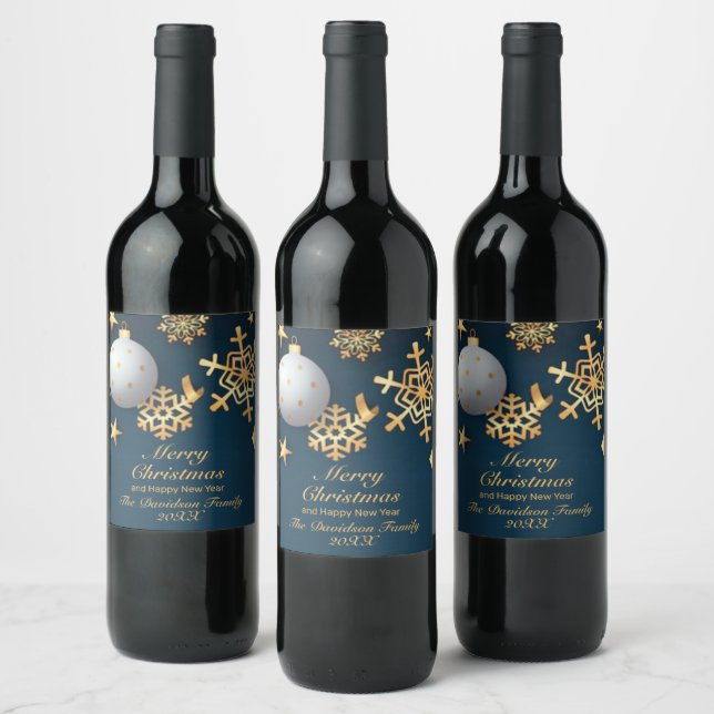 Rótulo De Garrafa De Cerveja Feliz Natal Personalizado (Garrafas)