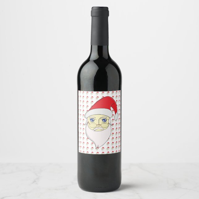 Rótulo De Garrafa De Cerveja Feliz Papai noel de Natal (Frente)