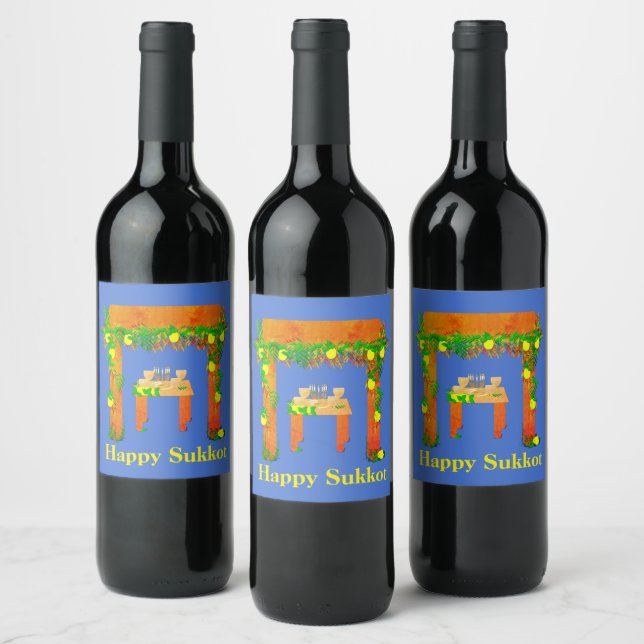 Rótulo De Garrafa De Cerveja Feliz Sukkot, Personalizado (Garrafas)