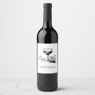 Rótulo De Garrafa De Cerveja Feliz Vinho De Aniversário De Nós
