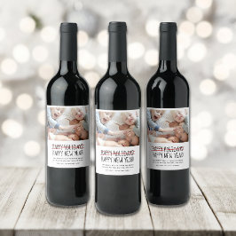 Rótulo De Garrafa De Cerveja Feriado de Fotografias de Feliz ano novo Moderno E