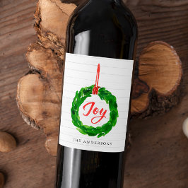 Rótulo De Garrafa De Cerveja Feriado Joyful Pintado À Mão