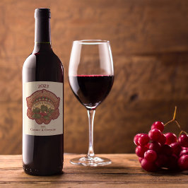 Rótulo De Garrafa De Cerveja Feriado Personalizado de Natal e Bênçãos de Yule