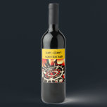 Rótulo De Garrafa De Cerveja Festa com Tema de Cassino<br><div class="desc">Rótulos personalizados de vinho ou espumante com tema de cassino. Design colorido.</div>