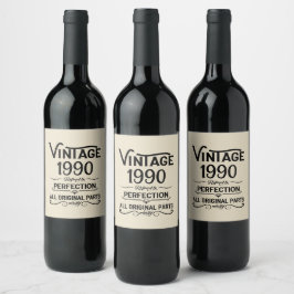 Rótulo De Garrafa De Cerveja Festa de aniversário de 35 anos personalizada vint