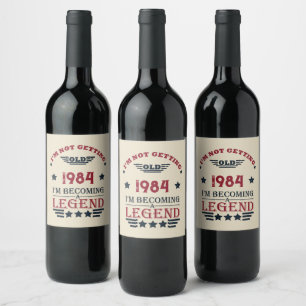 Rótulo De Garrafa De Cerveja Festa de aniversário de 40 anos vintage personaliz