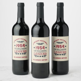 Rótulo De Garrafa De Cerveja Festa de aniversário de 70 anos vintage personaliz