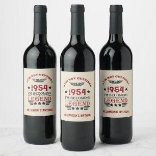 Rótulo De Garrafa De Cerveja Festa de aniversário de 70 anos vintage personaliz