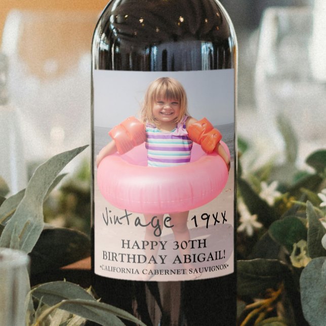 Rótulo De Garrafa De Cerveja Festa de aniversário de Instantâneo de Fotografias (Criador carregado)