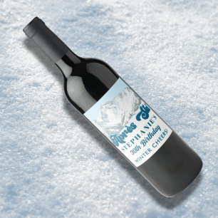 Rótulo De Garrafa De Cerveja Festa de Aniversário Retro Apres Ski Montanha de I