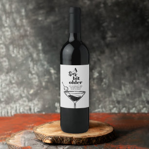 Rótulo De Garrafa De Cerveja Festa de aniversário Tini Bit Antigo Martini