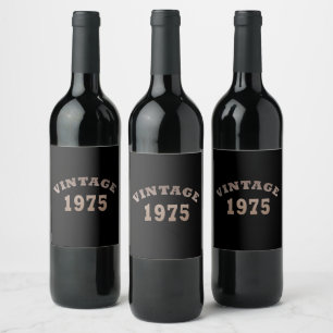 Rótulo De Garrafa De Cerveja Festa de aniversário vintage 1975