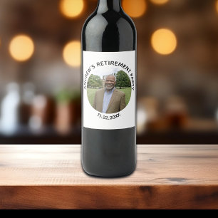Rótulo De Garrafa De Cerveja Festa de Aposentadoria Elegante com Foto Especial