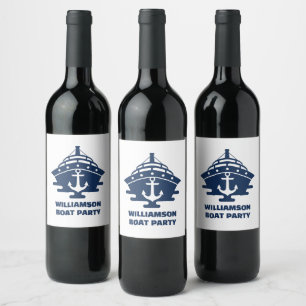Rótulo De Garrafa De Cerveja Festa de barco âncora náutica personalizada