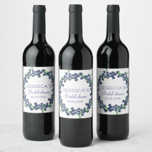 Rótulo De Garrafa De Cerveja Festa de Chá de panela da Fruta Blueberry