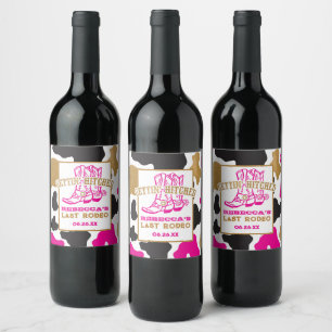 Rótulo De Garrafa De Cerveja Festa de Noiva Pink Gold Último Rodeio
