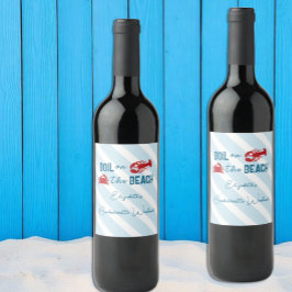 Rótulo De Garrafa De Cerveja Festa de Solteira com Ensopado de Frutos do Mar