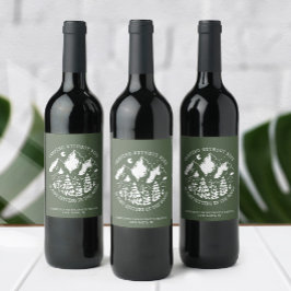 Rótulo De Garrafa De Cerveja Festa de solteira de acampamento Moderno Simples