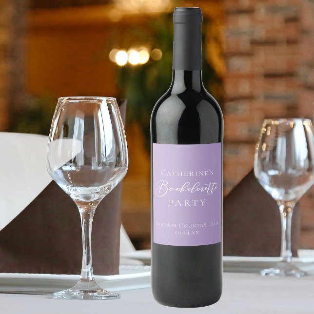 Rótulo De Garrafa De Cerveja Festa de Solteira Lilás Roxo Personalizada (Criador carregado)