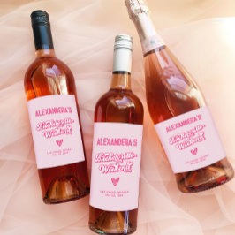 Rótulo De Garrafa De Cerveja Festa de solteira rosa