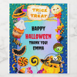 Rótulo De Garrafa De Cerveja Festa feliz do Dia das Bruxas cheia de truques ou