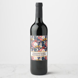 Rótulo De Garrafa De Cerveja Festa Floral Boho Sofisticada