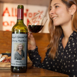 Rótulo De Garrafa De Cerveja Festa Personalizada de Foto de Cinza Causada