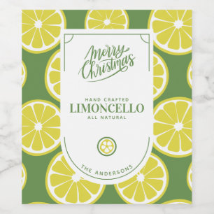 Rótulo De Garrafa De Cerveja Festivo Limoncello Natal