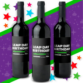 Rótulo De Garrafa De Cerveja Fev 29 Ano Leap Aniversário 75% Dia do Leap de Car