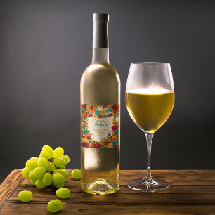 Rótulo De Garrafa De Cerveja Fiesta de Colores Quinceanera, costume