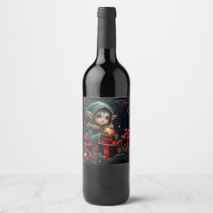 Rótulo De Garrafa De Cerveja Filha de elfo giro em Casaco verde