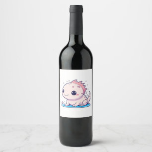 Rótulo De Garrafa De Cerveja filósofo axolotal fofo