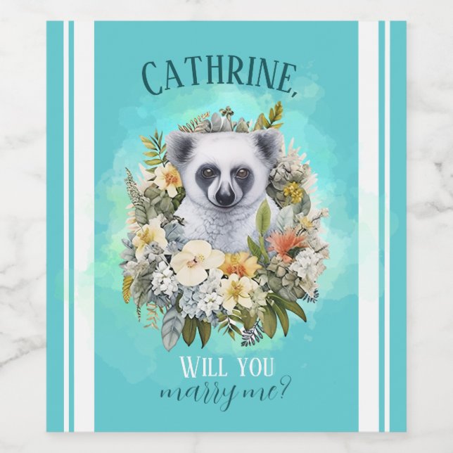 Rótulo De Garrafa De Cerveja Fináceo divertido Pergunte ao seu costume floral t (Rótulo Único)