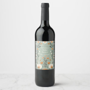 Rótulo De Garrafa De Cerveja Finlandês Floral