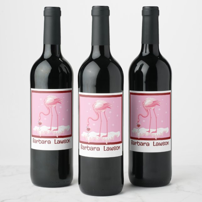 Rótulo De Garrafa De Cerveja Flamingo de Degustação de Vinho (Garrafas)