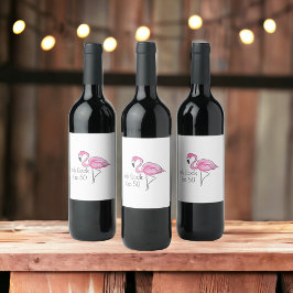 Rótulo De Garrafa De Cerveja Flamingo Rosa Oh Bloqueio Eu tenho 50