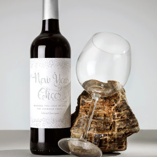 Rótulo De Garrafa De Cerveja Flocos de neve de "Ano Novo Animados" personalizad