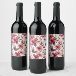 Rótulo De Garrafa De Cerveja Flor de Cerejeira